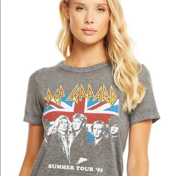 Chaser Tops - Chaser Summer Def Leppard Tour 1983 tee